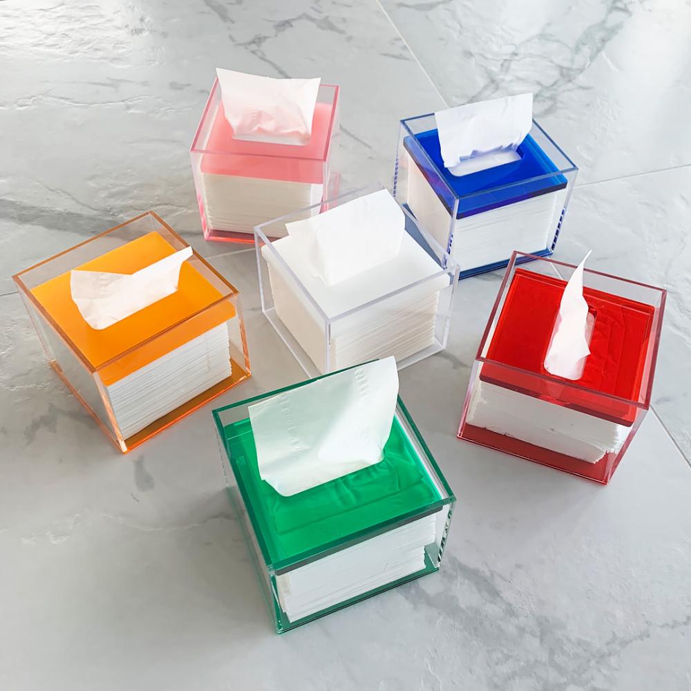 아크릴 휴지 각티슈 키친타올 수납 케이스 보관함 정사각