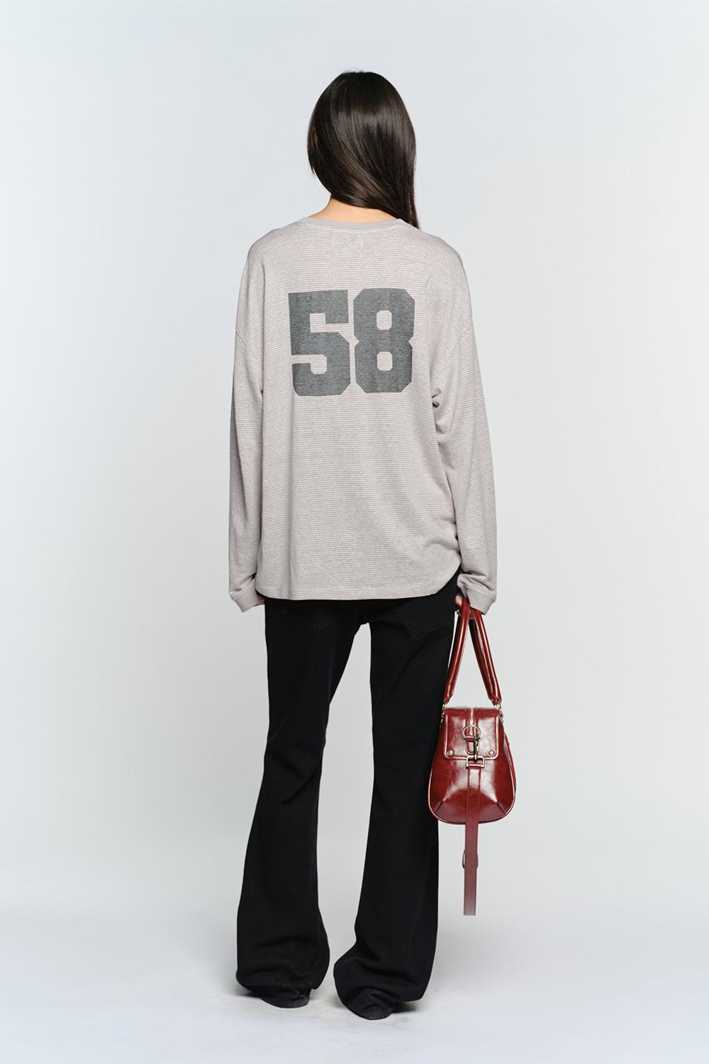 58 EASY LONG SLEEVE TOP, GRAY