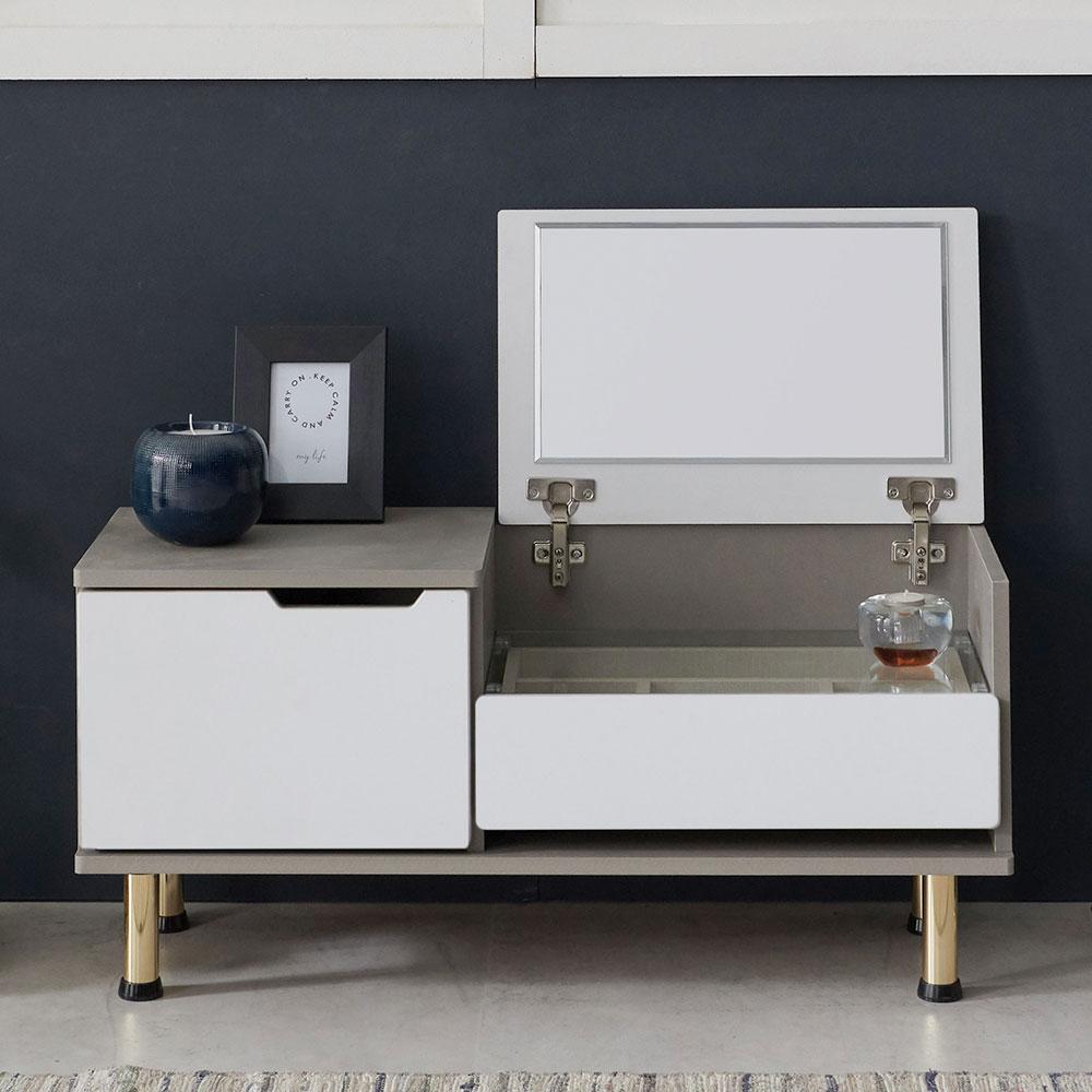 윈디 소형화장대 수납형 미니좌식 수납 작은 낮은 화장대