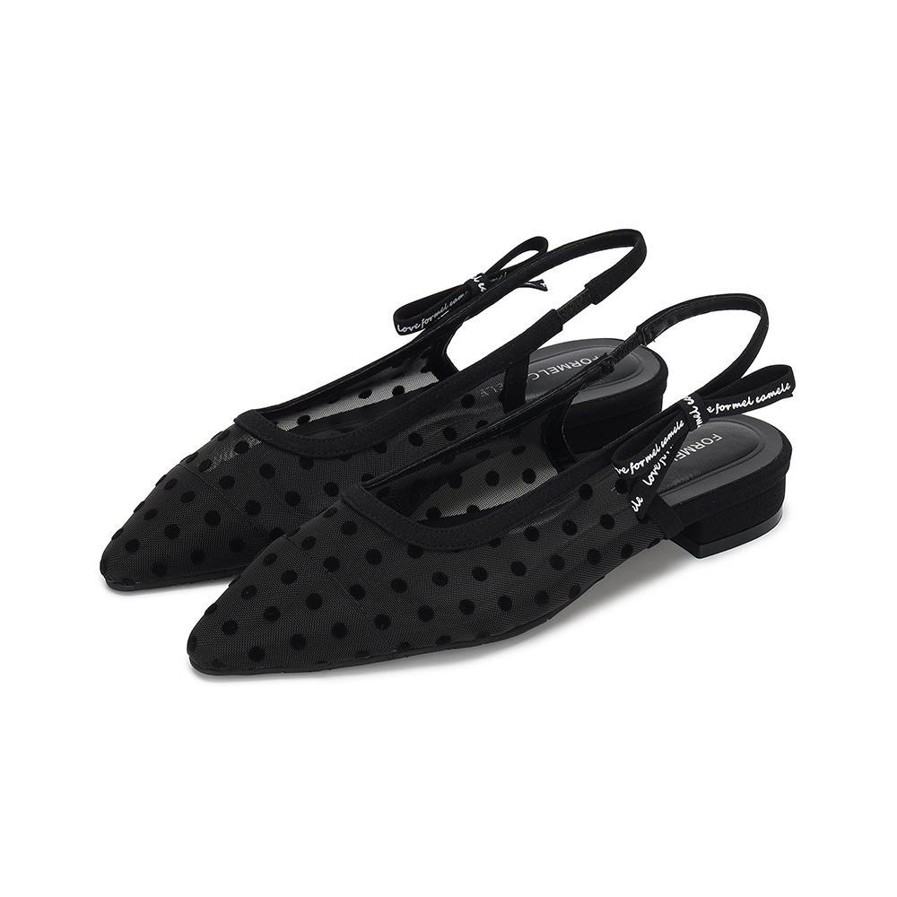 [25SS] [백화점전용] 러브포멜 도트 시스루 슬링백 V2 Black 2cm