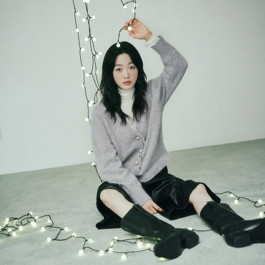 러플앙고라니트가디건