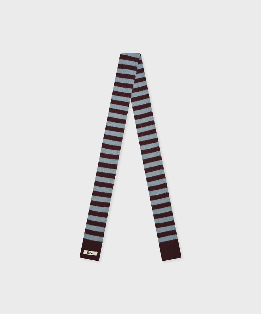 스키니 스트라이프 머플러 블루