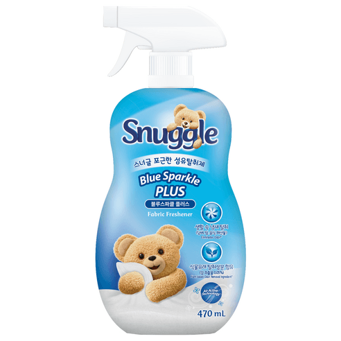 스너글 섬유탈취제 블루스파클 플러스 본품, 470ml, 1개 - 섬유탈취제 | 쿠팡