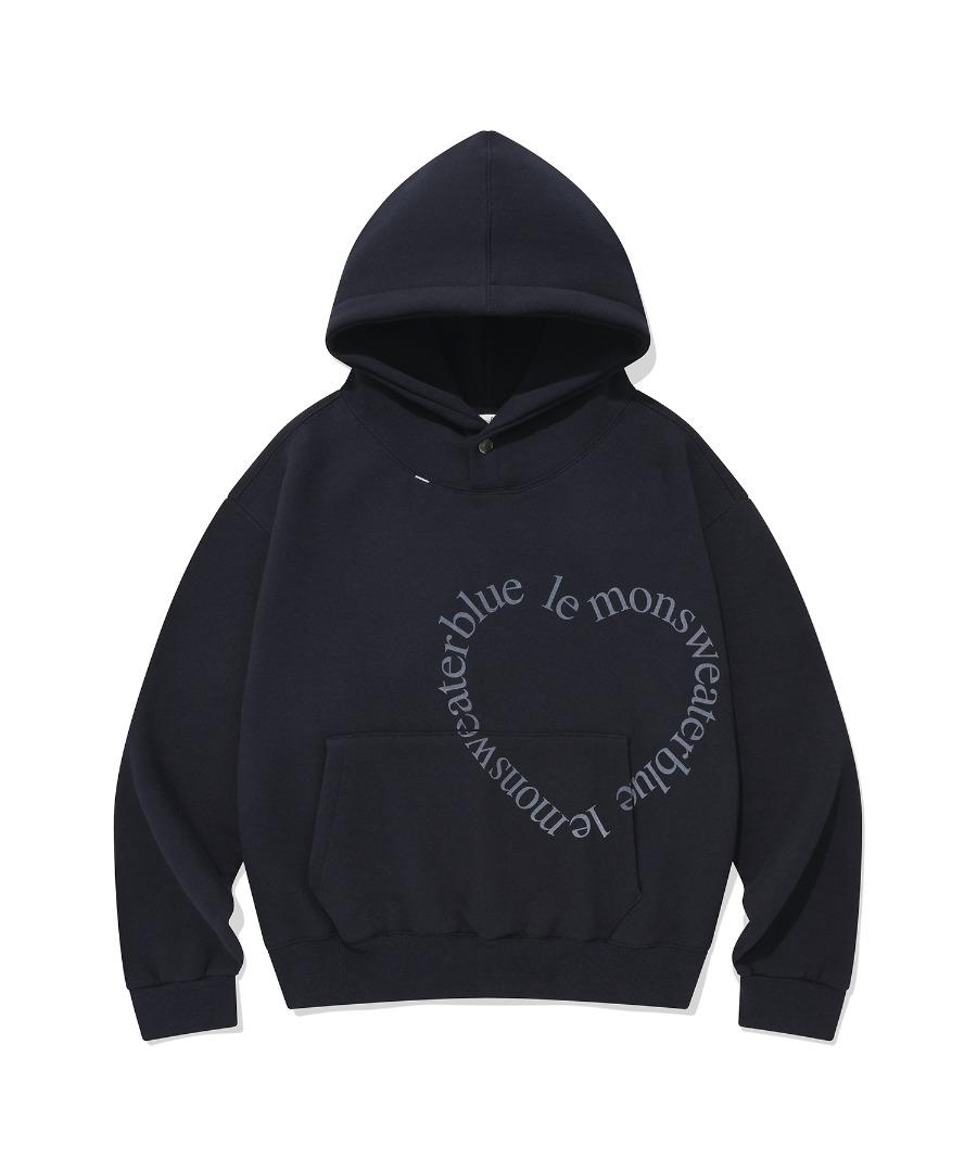 [1차 리오더] Chuck LSB Heart Logo Regular Fit Hoodie, Navy