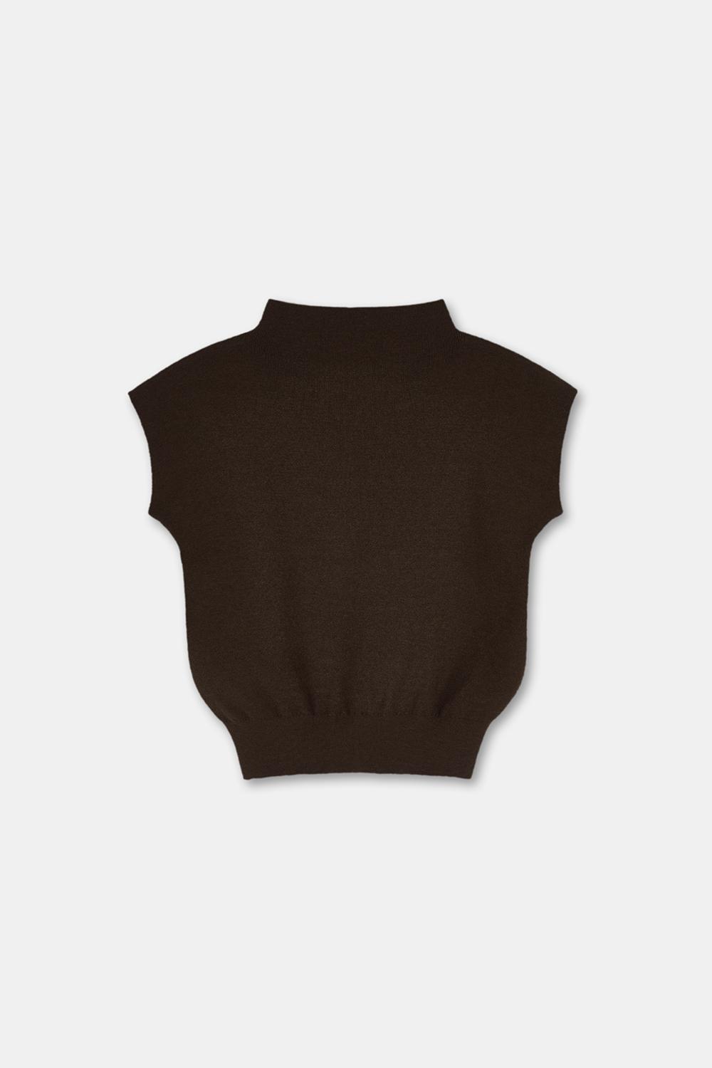 캡슬리브 하프 풀오버-브라운