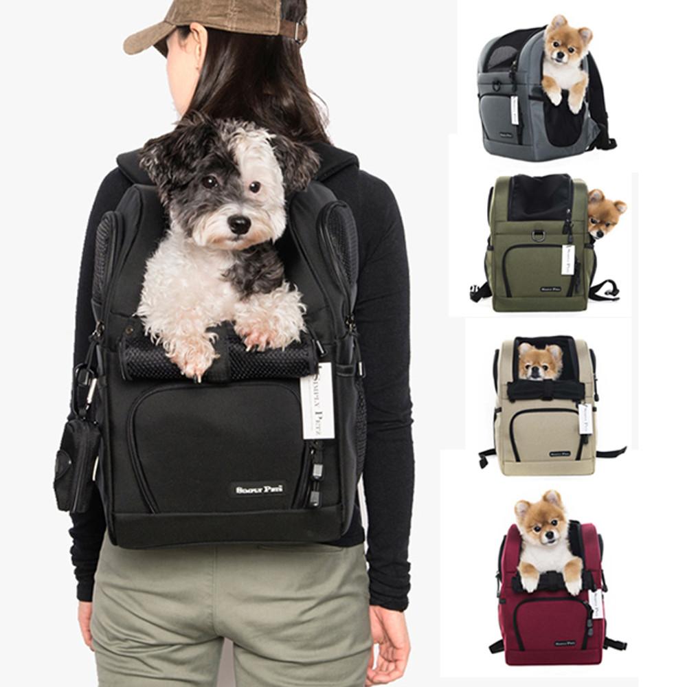 심플리펫 백팩 강아지 백팩 이동가방/ 확장형 기내용 캐리어