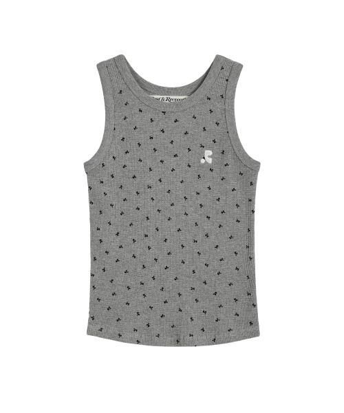 RR PATTERN TANK TOP - GREY
