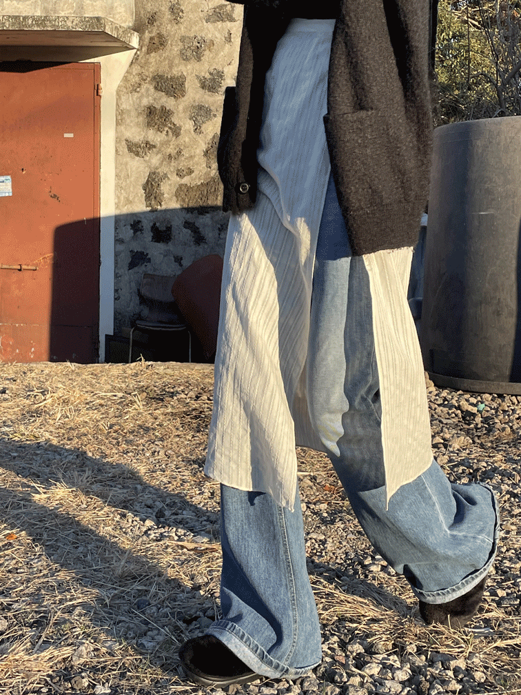 [9hope] shyness wrap skirt