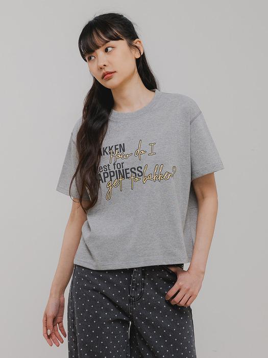 바켄 Happiness 반팔티셔츠 BK3987_멜란지그레이