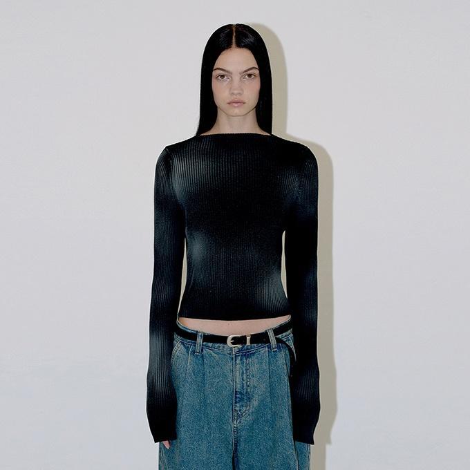 SPRAY DYEING KNIT (black)