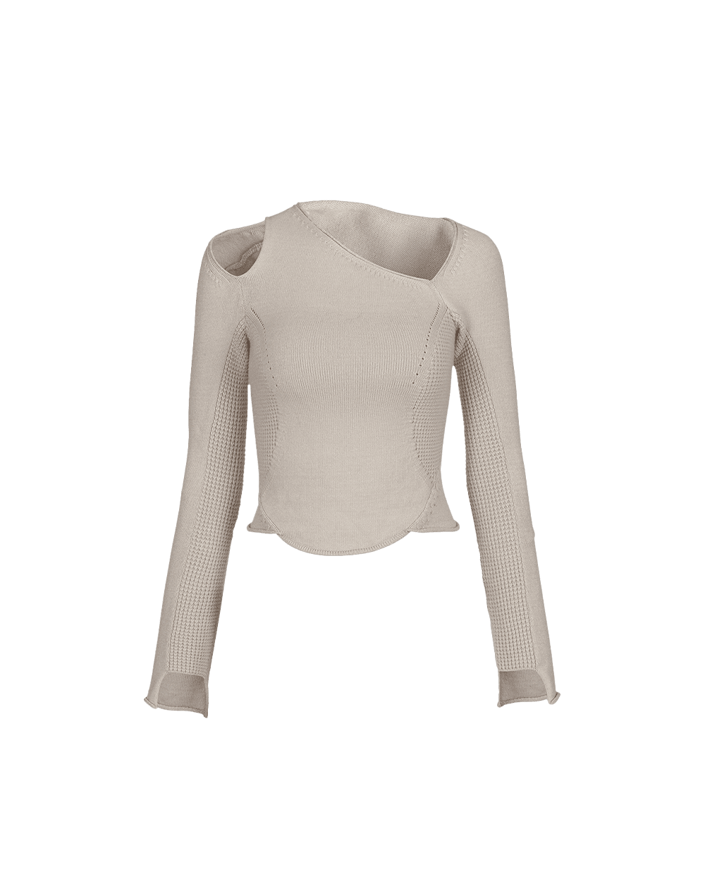 코스트 퍼 킬로 오프 숄더 니트 탑 라이트 베이지 23FWKNW02LB | 카시나 KASINA