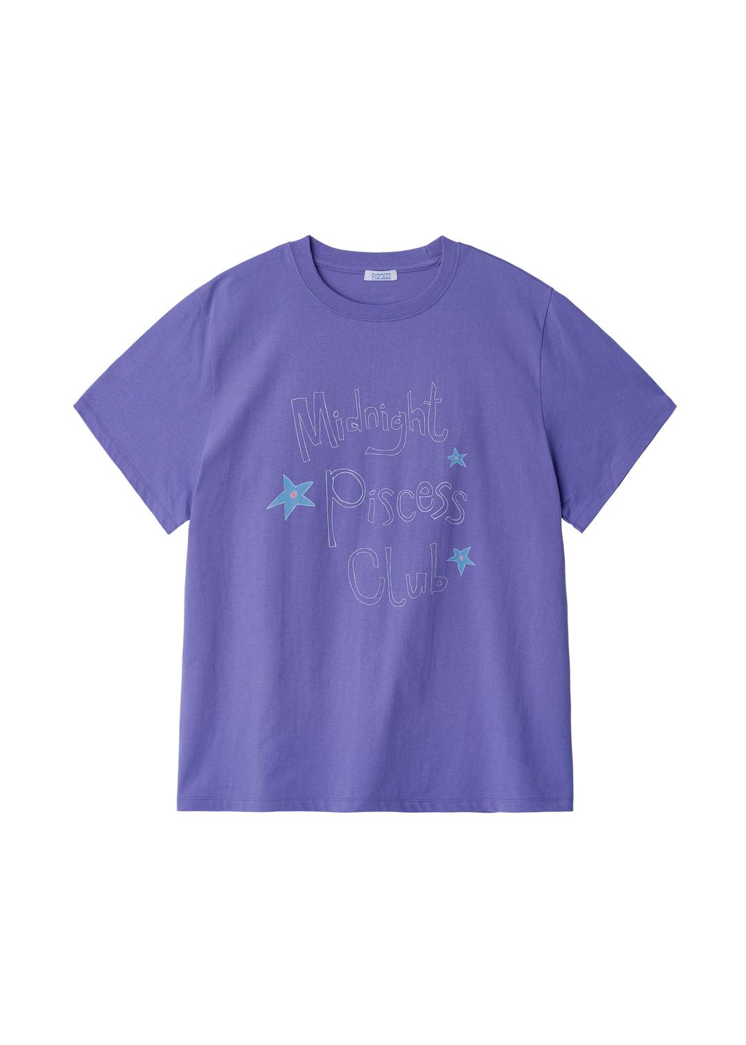 Handwriting Oversized T-shirt_Purple