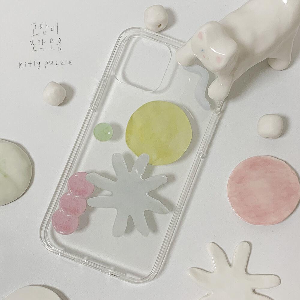 [jelly hard phone case] 고양이 조각 모음: kitty puzzle