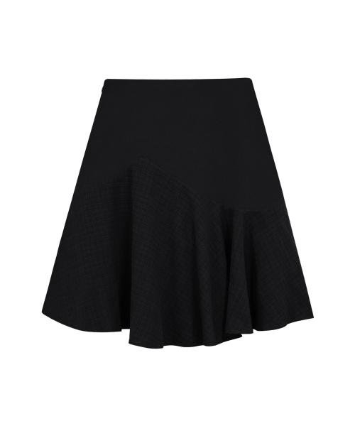 WAVY CHECK MIDI SK BLACK