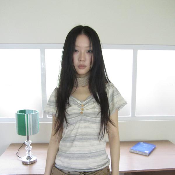 피네 스트라이프 T (2colors)
