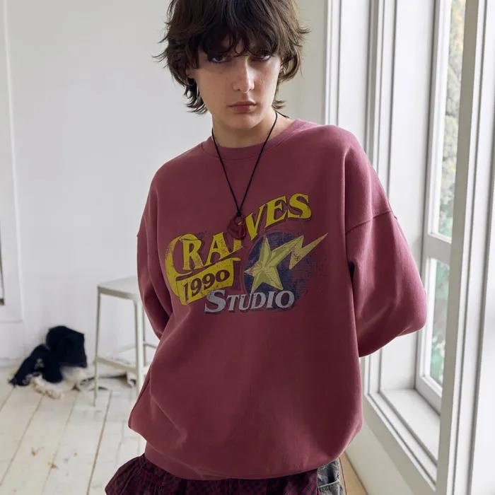 Retro Star Graphic Sweatshirt VW5WE633_2color