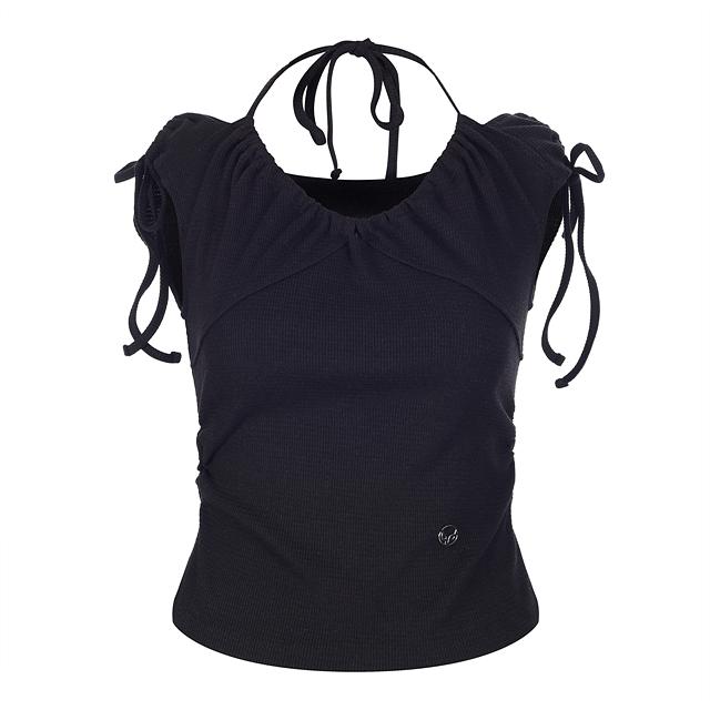 STRING HALTERNECK T-SHIRT BLACK BQ2CH027