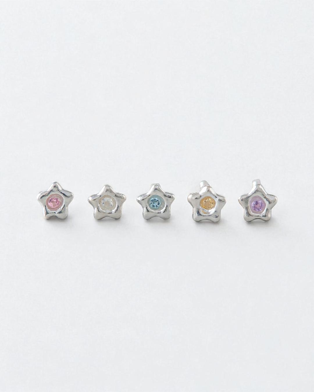 星のstone earring straight  silver925  18G LJ24021P　16G LJ24022P | LANIE powered by BASE