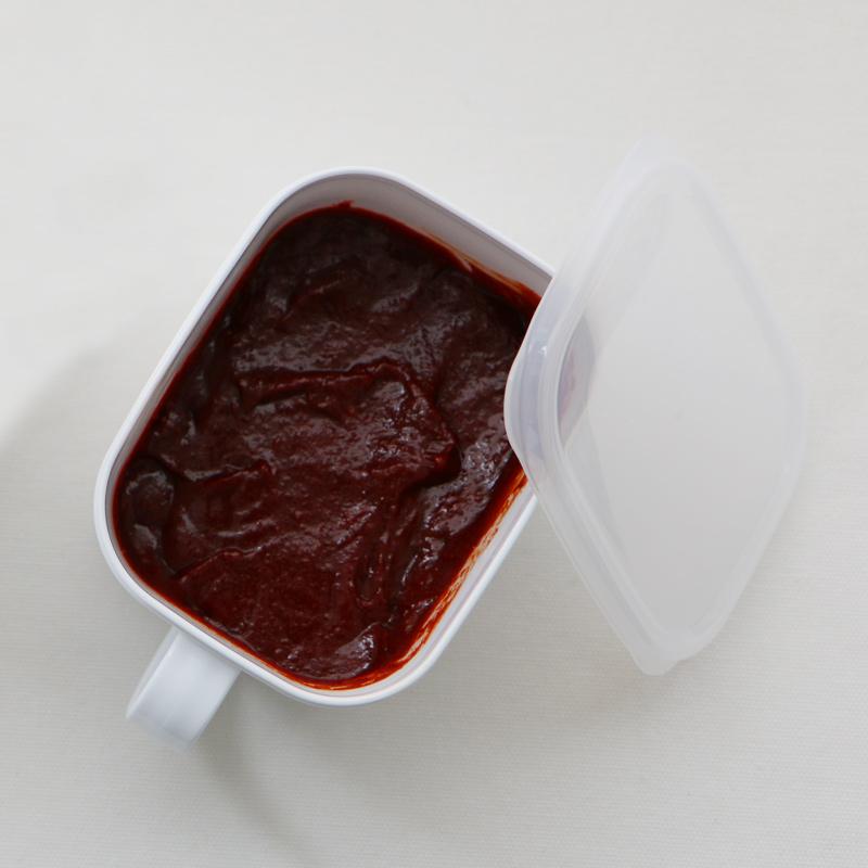 화이트 손잡이 밀폐용기 된장 고추장 소분 통 보관용기 800ML