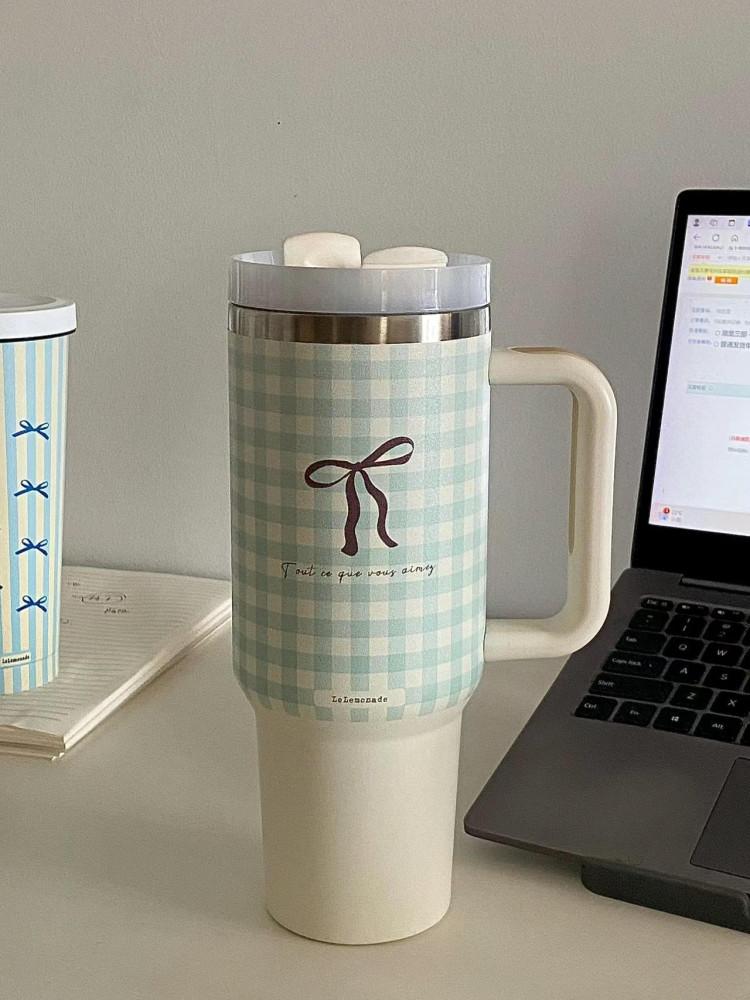 수심 Summer Tumbler(2 color) 썸머 민트 텀블러 리본 대용량 여름 보냉 손잡이