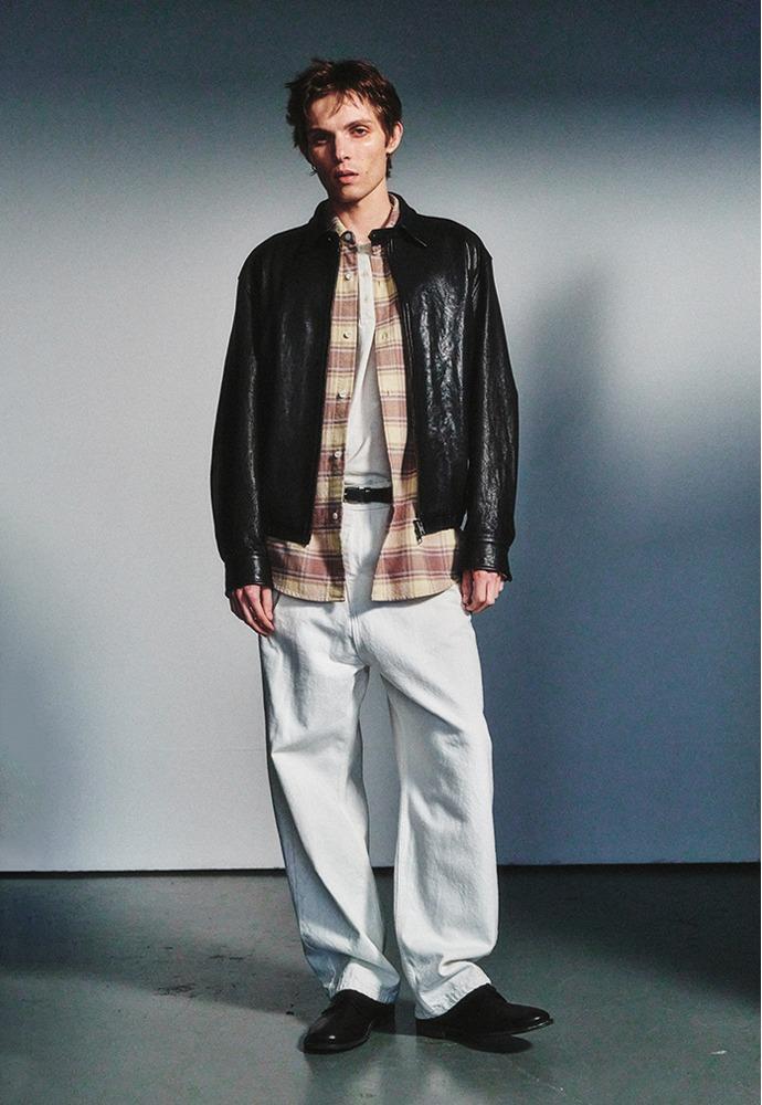 Vegetable Leather Swing Jacket_Black