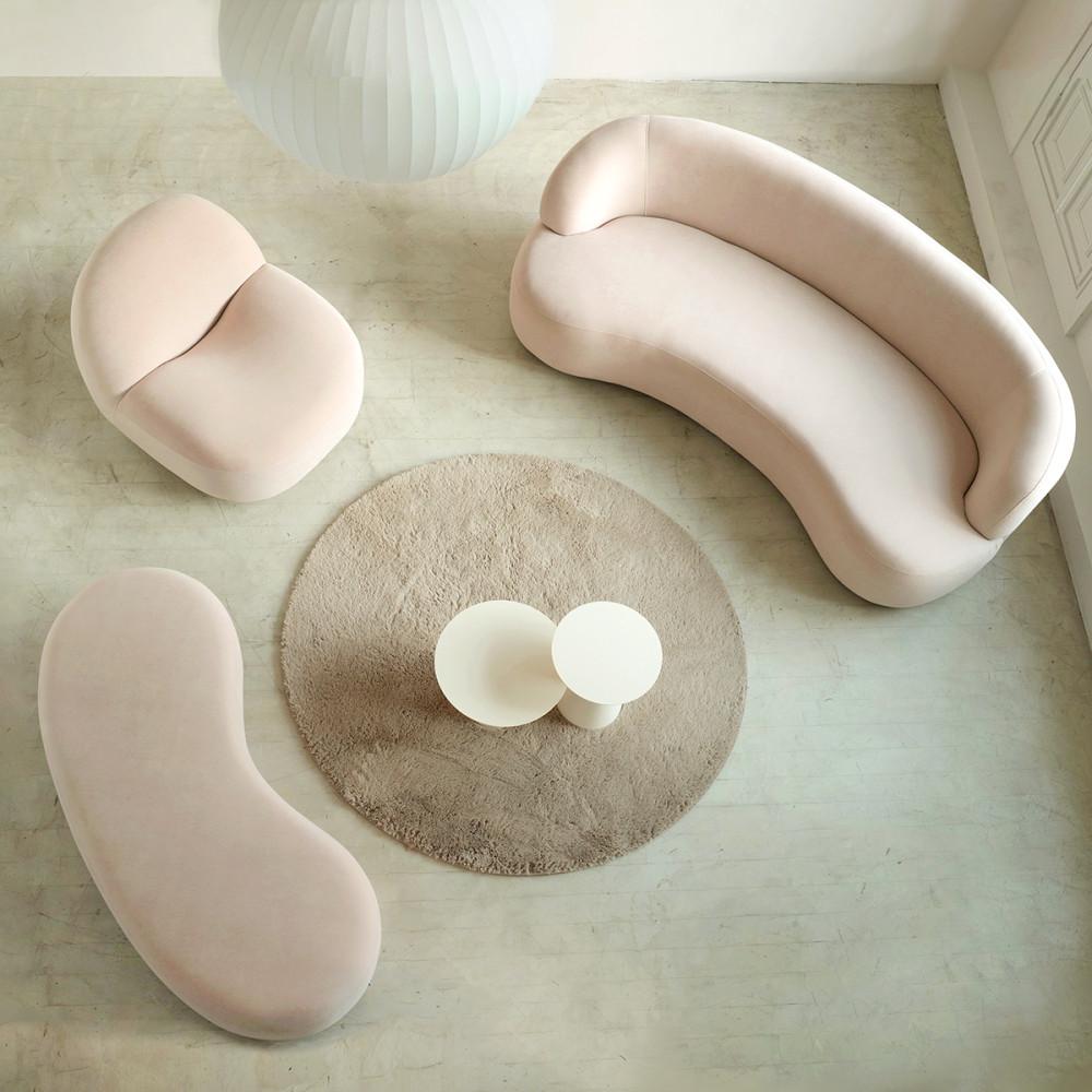 베스테브로 소파 세트 S 패브릭 라운드 곡선 5인용 6인용