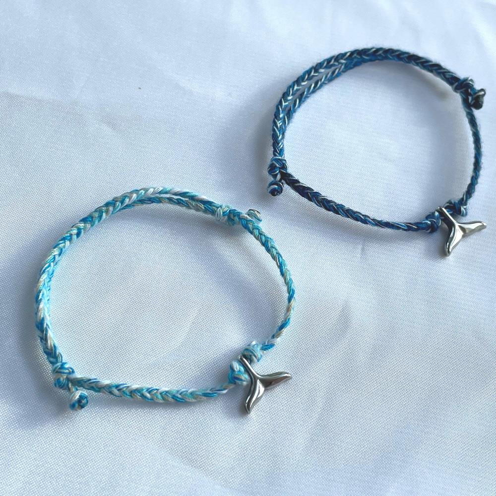 nacc 기부팔찌 멸종 위기 동물 한국 바다 돌고래 상괭이 후원 고래 꼬리 실 끈 팔찌