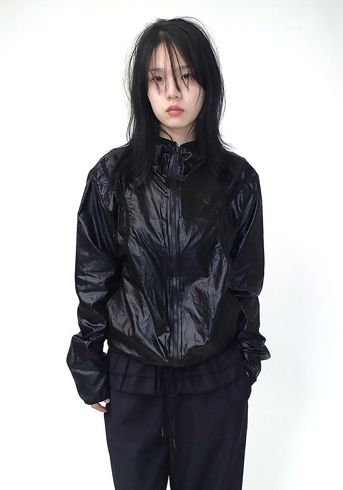 Glossy Two way Hood Jacket