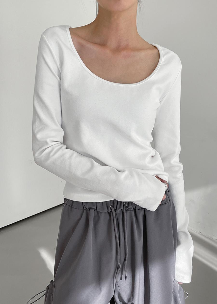 블랙업 [5천장판매] [MADE] 에디르 유넥 세미크롭 긴팔티