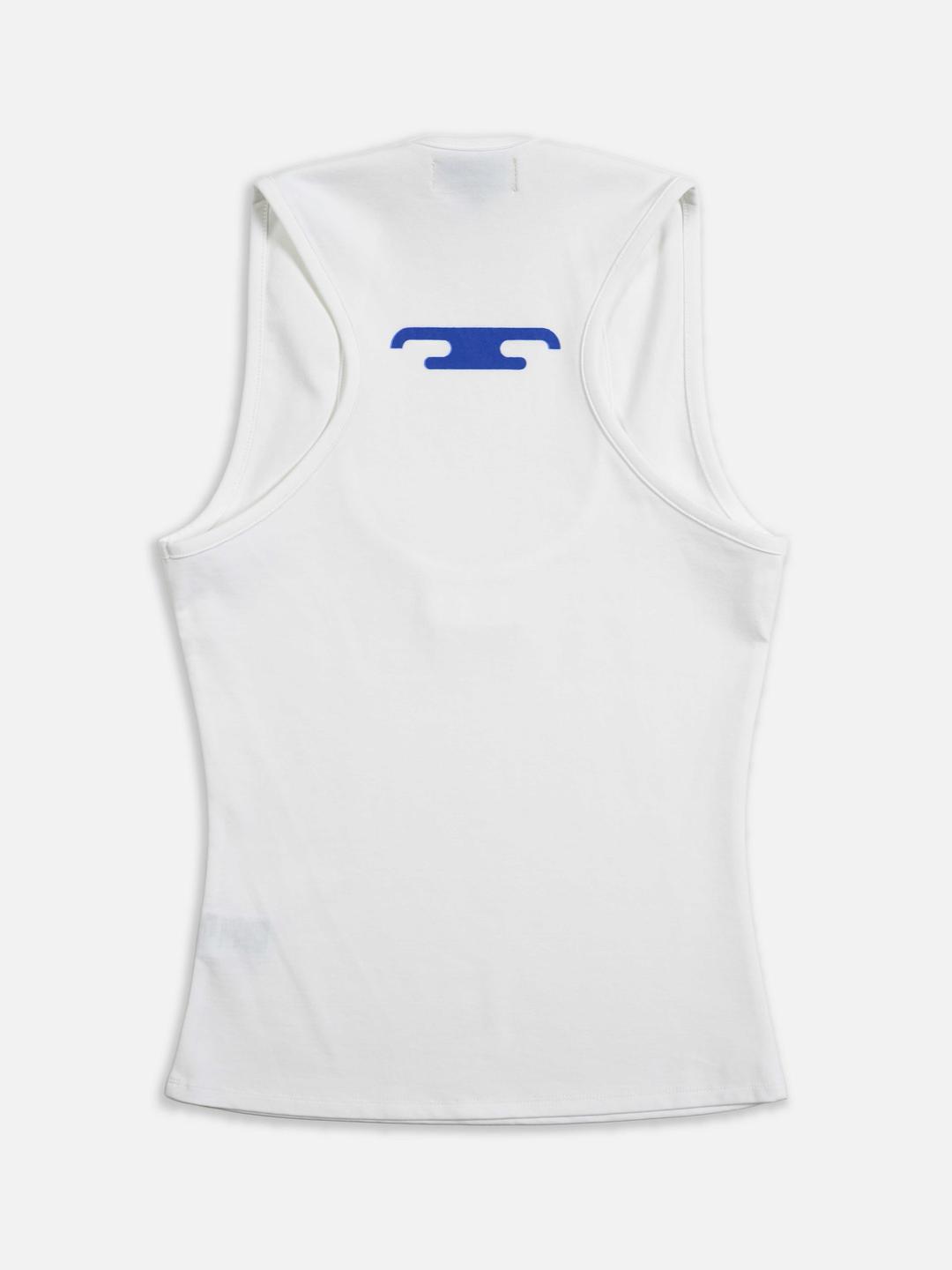 타이트 핏 로고 탱크 탑 (화이트)