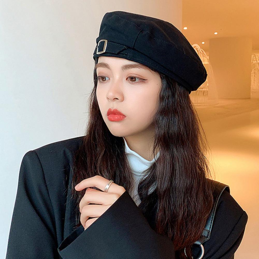 노브레 여자 블랙 빵모자 봄 여름 베레모 화가모자