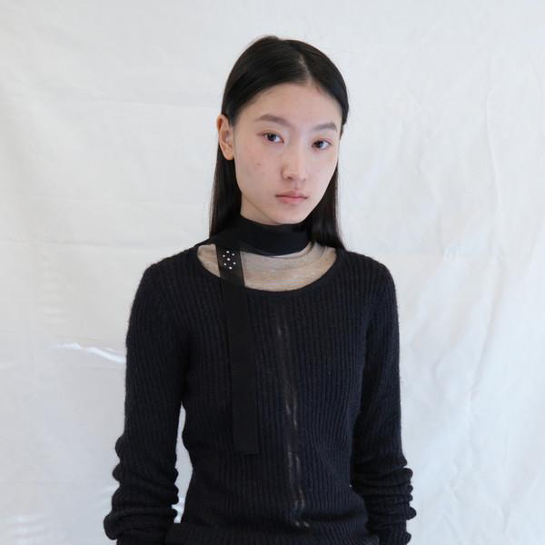 Grunge Ribbed Knit (Black)