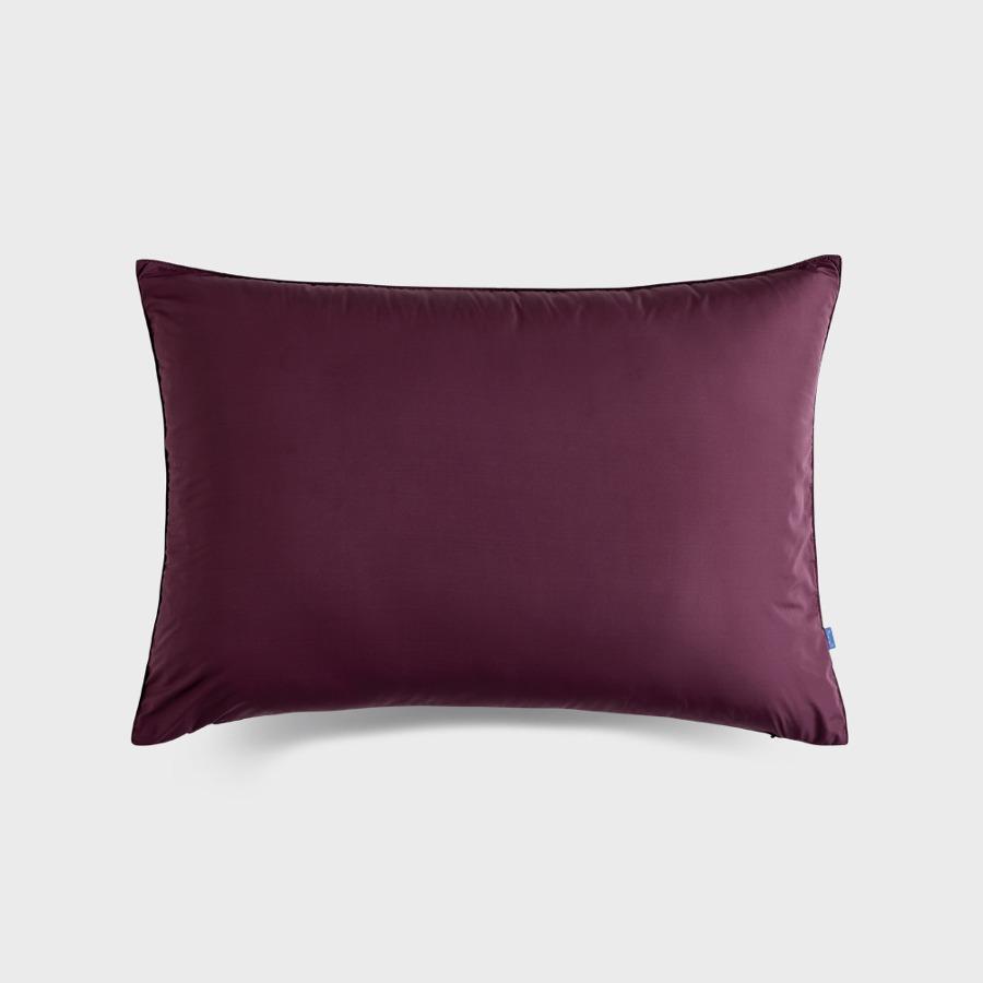 빈티지 딥버건디 솔리드 레이어드 베개커버 50X70 2MATERIALS