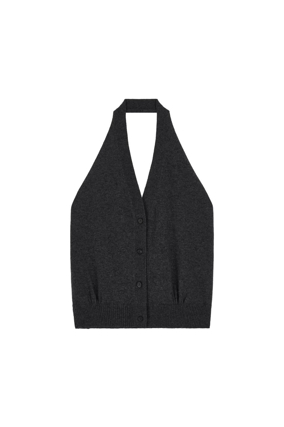 [예약배송 10/31] HALTERNECK KNIT VEST (D GREY)