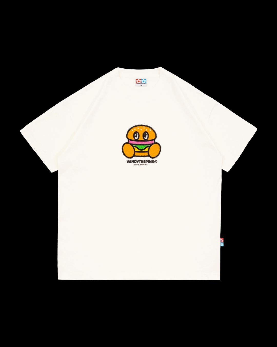 반디 더 핑크 라인스톤 버거 반팔 티셔츠 라인 스톤 VD1015-101 | 카시나 KASINA