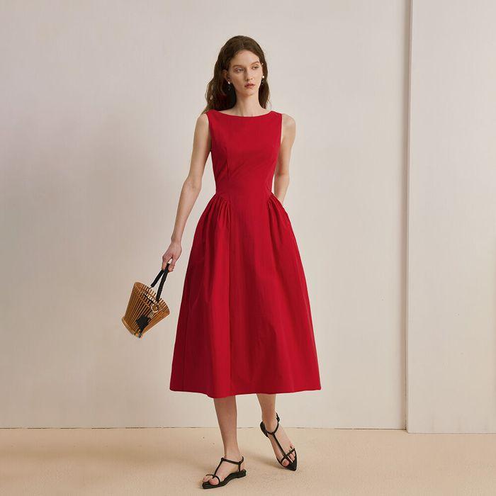 YY_Waist sleeveless dress_3color