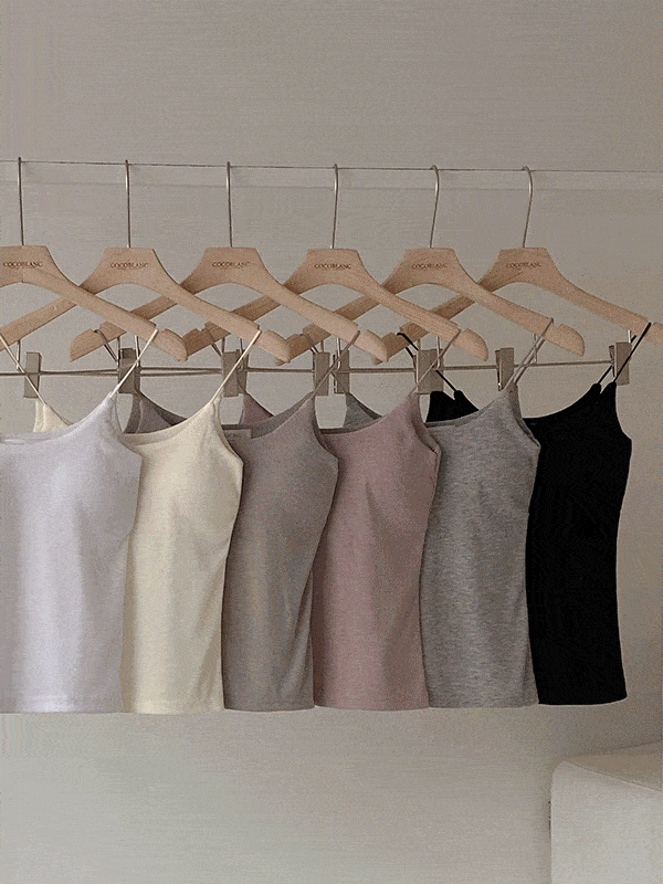 코코블랑 [여름신상🌴시즌리스] 포터블 골지 캡내장 슬리브리스(숏/기본ver)