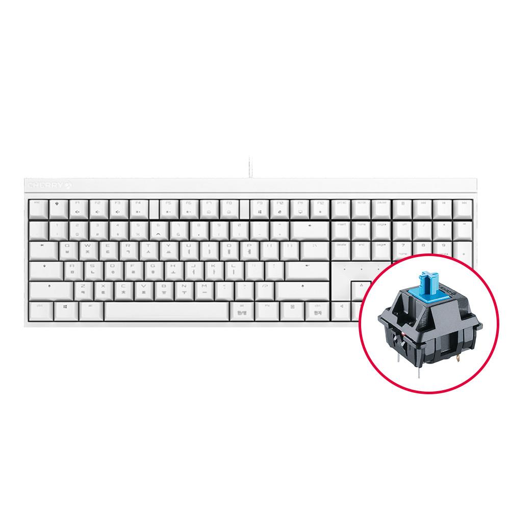 체리키보드 MX 2.0S 게이밍키보드 무보강 체리축 기계식 화이트 청축