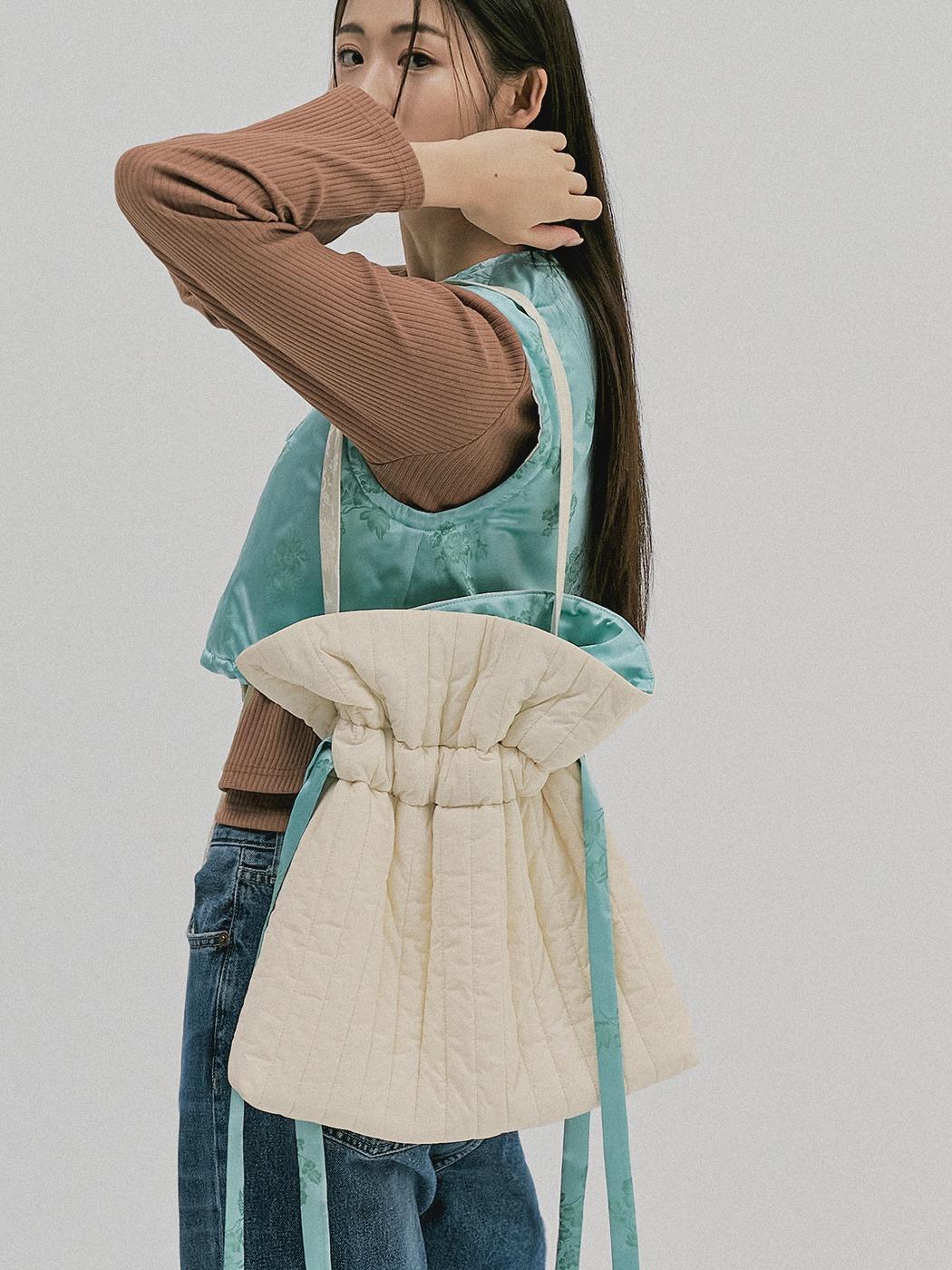 양단 배색 누비가방 RN32L222