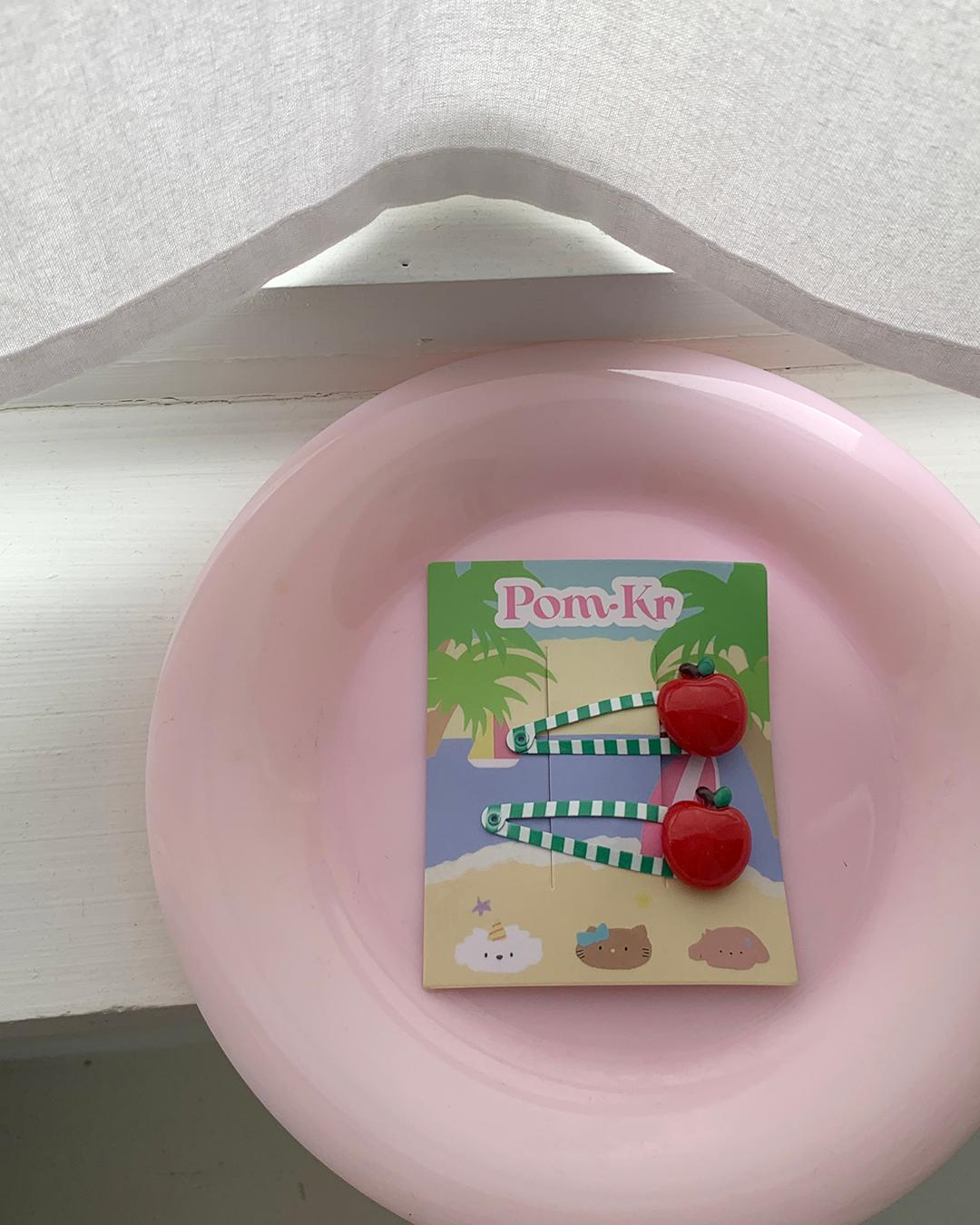 Kids_애플츄 똑딱핀 (2개세트)