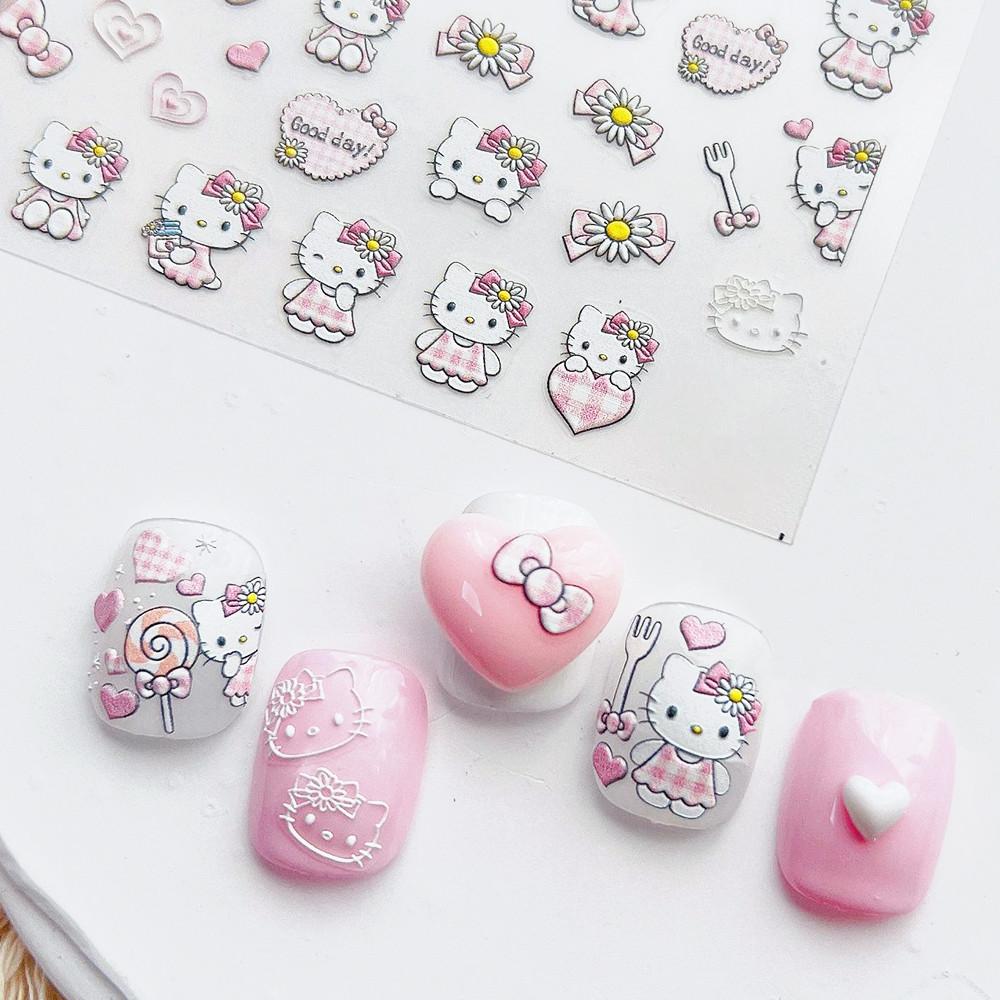 헬로 키티 네일스티커 M 고퀄리티 엠보