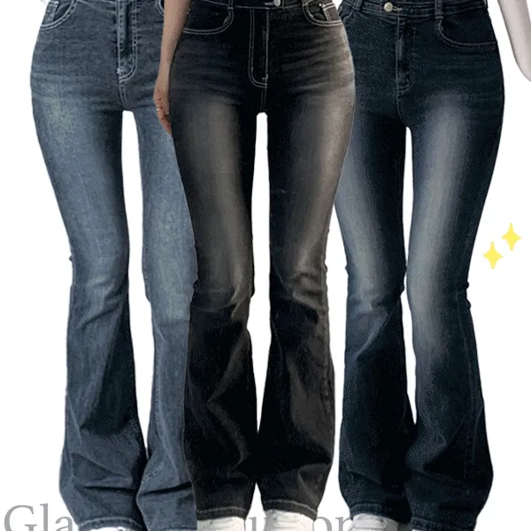 [골반뽕/몸매보정👍!] 글램 투버튼 워싱 부츠컷 (6color) [국내생산/하이퀄리티/핏보장]