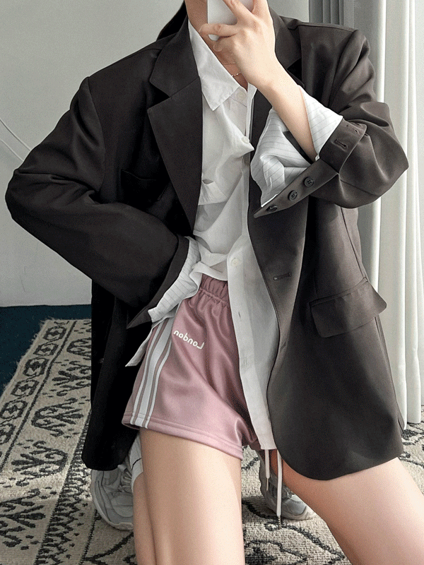 플립 롤업 오버핏 자켓, 2colors