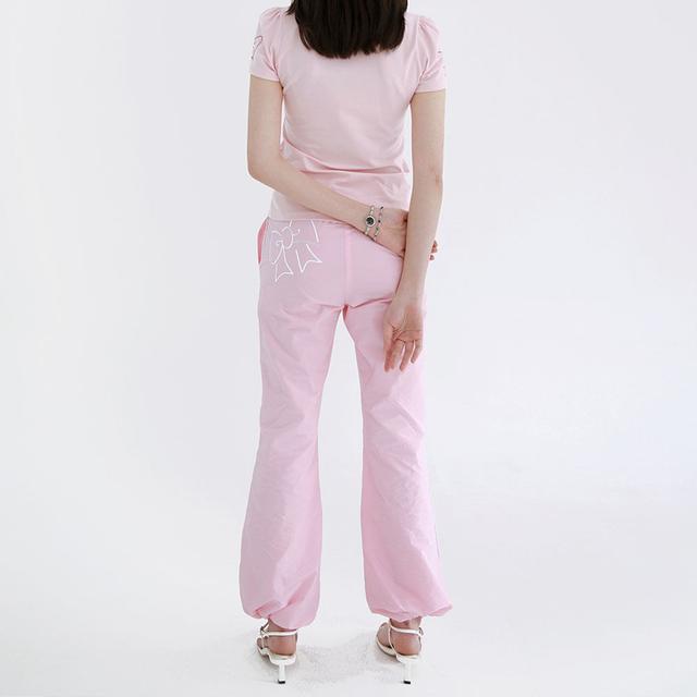 BOOTS CUT STRING PANTS PINK
