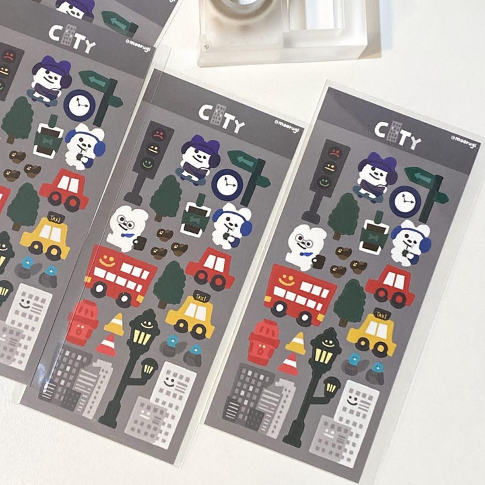 무룩이 시티 씰 스티커