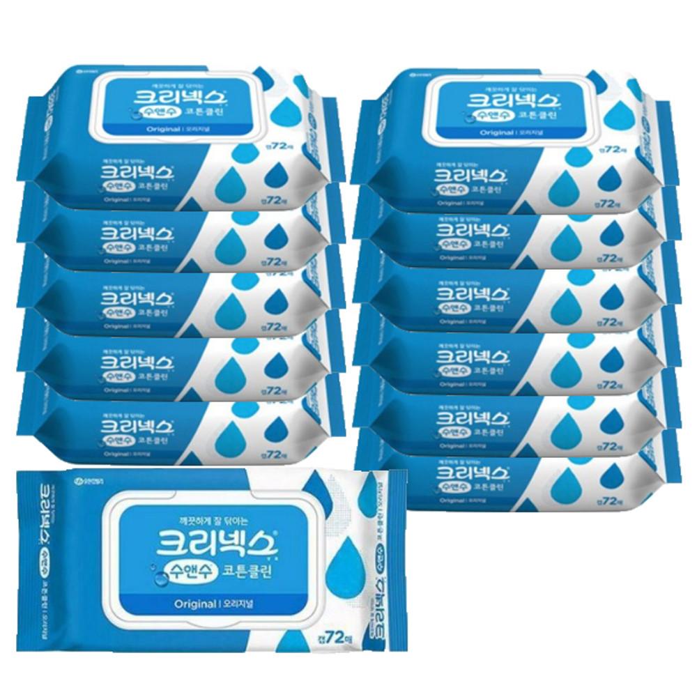 크리넥스 수앤수 물티슈 72매12팩