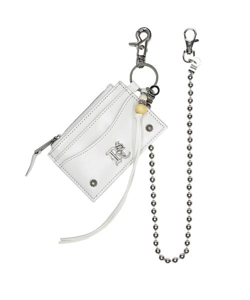 RIVET KEYCHAIN CARD HOLDER - WHITE