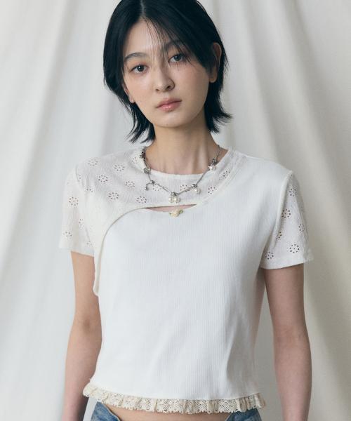 L17 LACE TOP(WHITE)