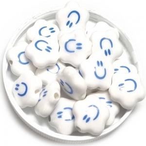 [스마일 세라믹꽃] 화이트 (4개)