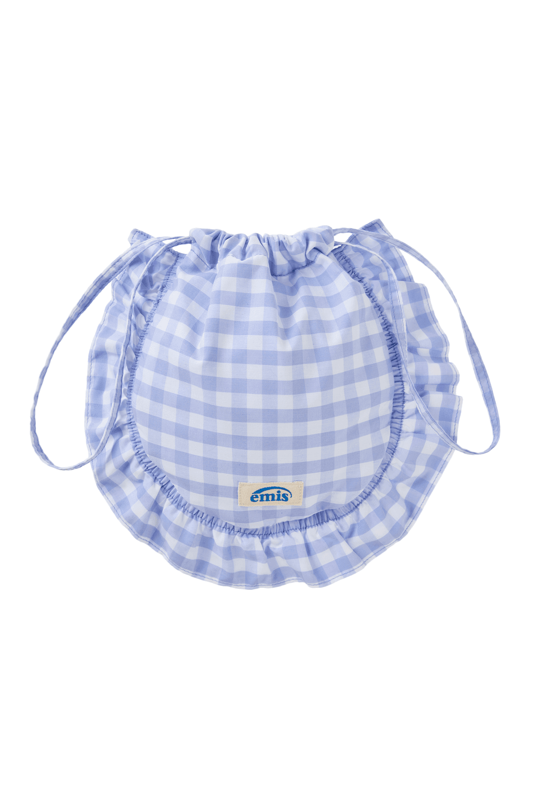 CHECK STRING ECO BAG-SKY BLUE